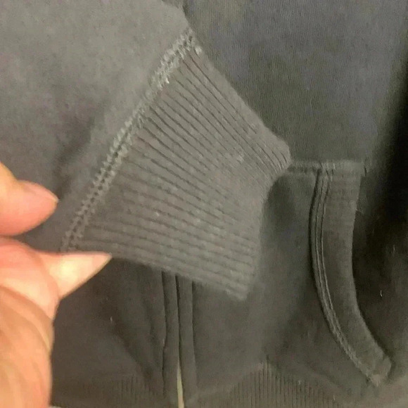 Old Navy NWT navy blue zip up thick hoodie with pockets, size small - Picture 6 of 7